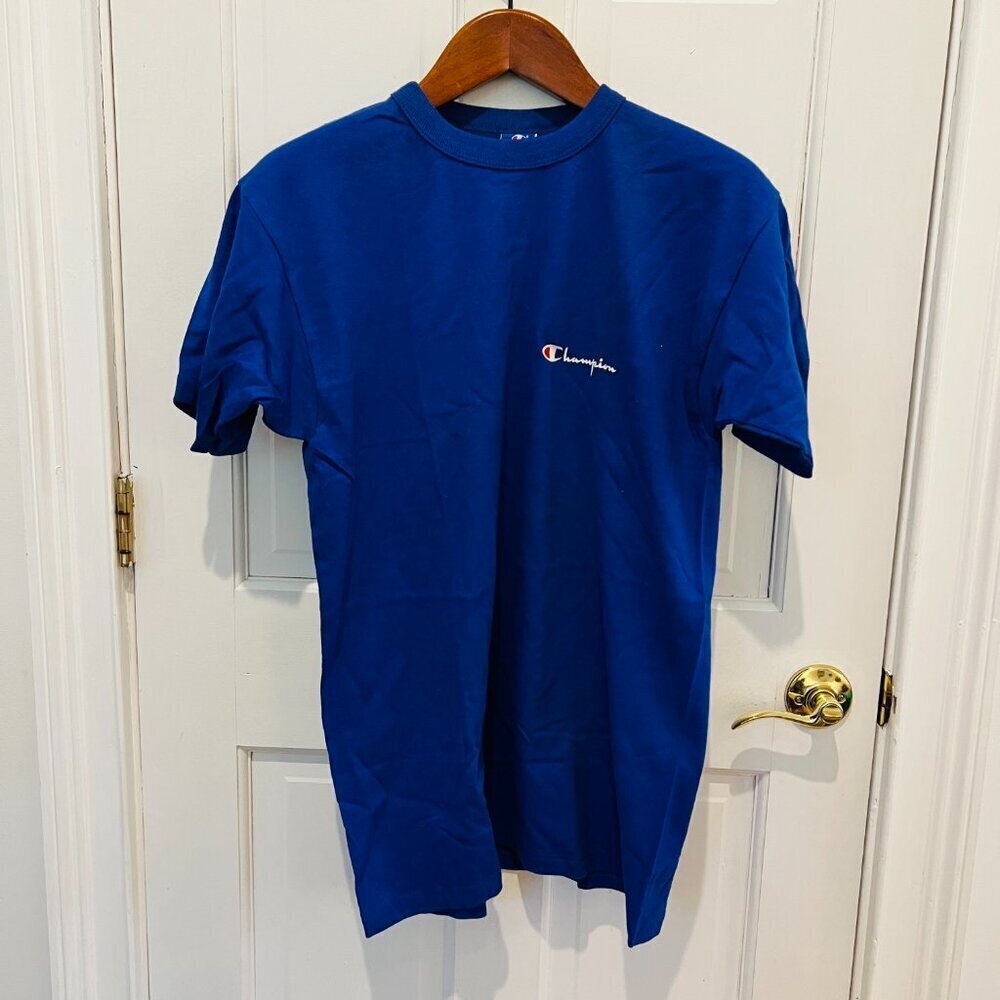 Vintage 1993 Champion Single Stitch Shirt Mens L NWOT Blue USA Deadstock